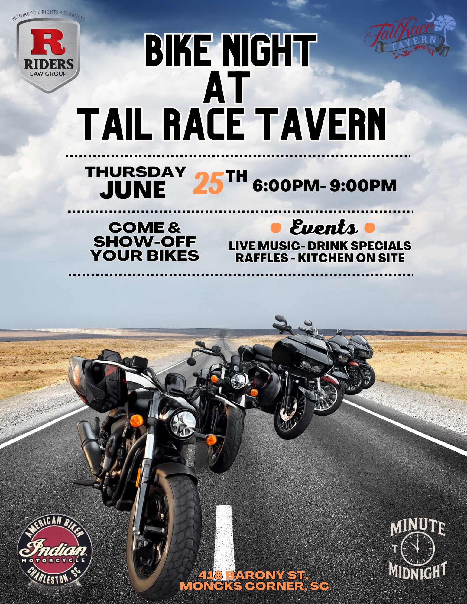Rolling Bike Night at Tail Race Tavern