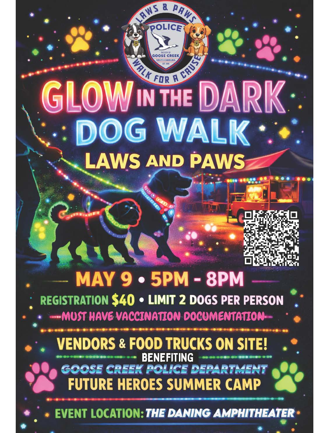 Glow in the Dark Dog Walk